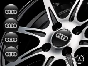 Audi Pegatina de Rueda Estilo Logos de Cúpula de Lujo